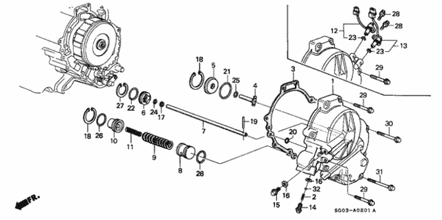 AT Left Side Cover for 1990 Acura Legend #1