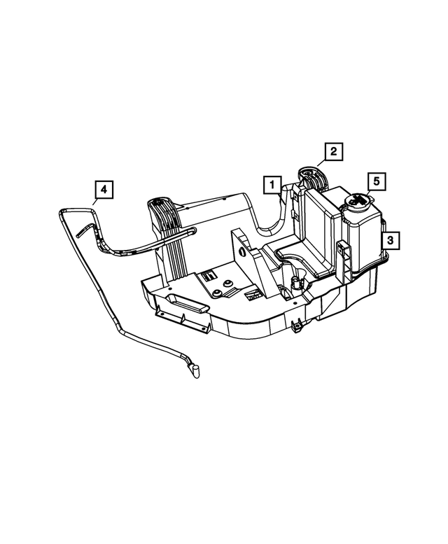68018912AD - Wiper/Lock Cylinder and Keys: Windshield Washer Hose for Mopar Image