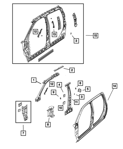 Aperture Panel, Pillar Supports and Cab Back  for 2013 Ram 3500 #1