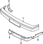 255807111CGRU - Body: Bumper Cover for Volkswagen: Vanagon Image