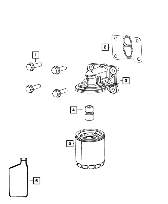 5047084AB - 2.4L Gas; Engine: Oil Filter Adapter Gasket for Mopar Image