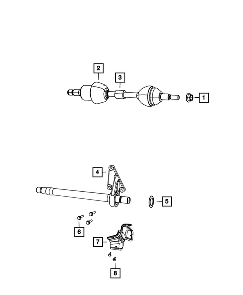 Front Axle Drive Shafts for 2016 Dodge Grand Caravan #0