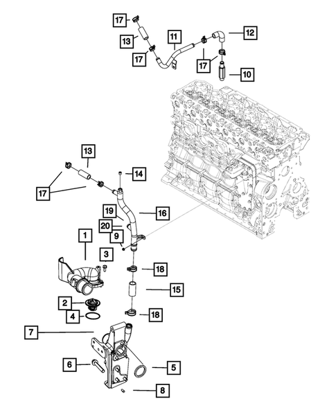 Water Pump and Related Parts for 2007 Dodge Ram 3500 #0