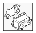 LR124571 - Cooling System: Oil Cooler for Land-Rover Image image