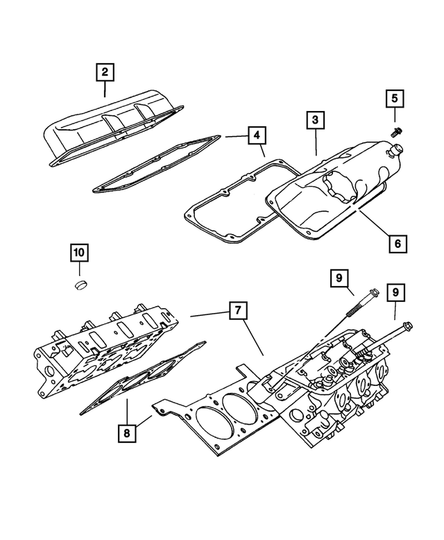 4648976AA - Engine 3.3L Six Cylinder: Cylinder Head Cover for Mopar Image image