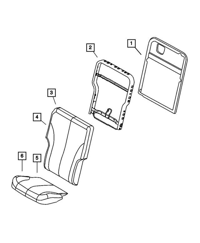 YM791D5AA - Interior Trim: Seat Back Panel, Left for Mopar Image