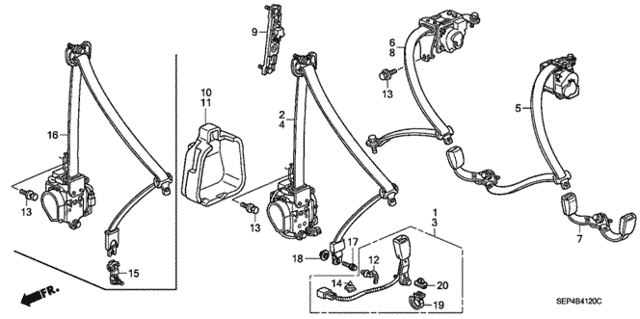 Seat Belts for 2004 Acura TL #0