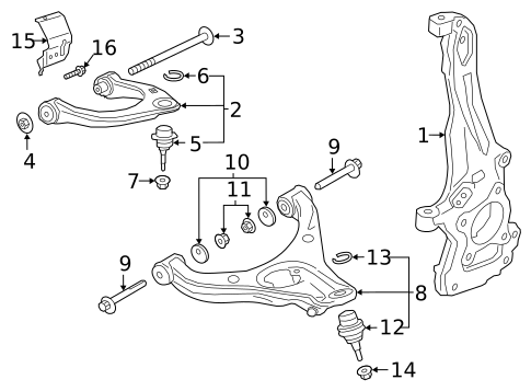 Suspension, Springs & Related Components for 2021 Ford Ranger #1