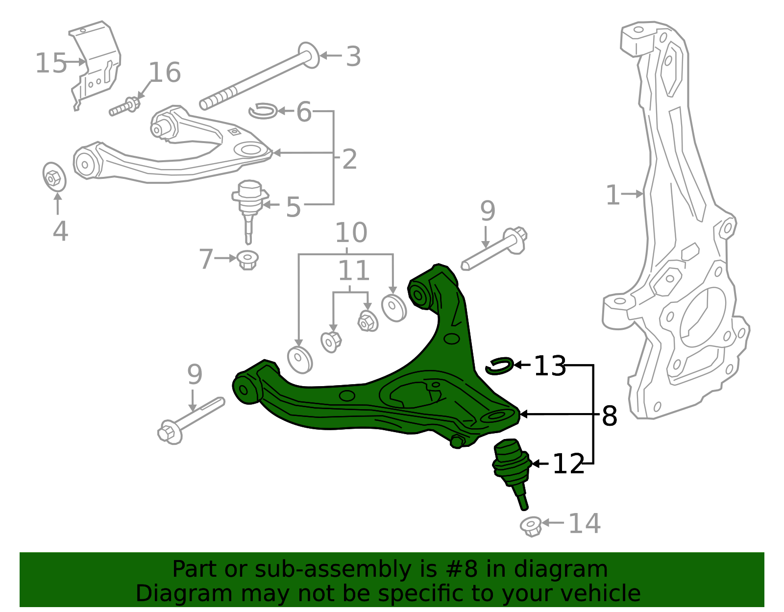 KB3Z-3079-D - Lower Control Arm 2020-2023 Ford Ranger | Ford Parts