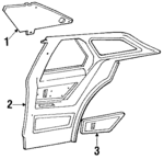 FOLY6352018AHA - Body: Upper Quarter Trim for Lincoln: Mark VII Image