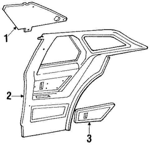 Interior Trim - Quarter Panels for 1984 Lincoln Mark VII #0