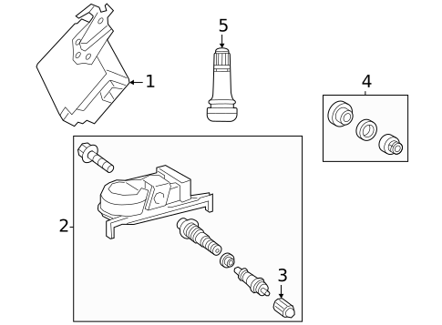 Tire Pressure Monitor Components for 2022 Toyota Corolla #0