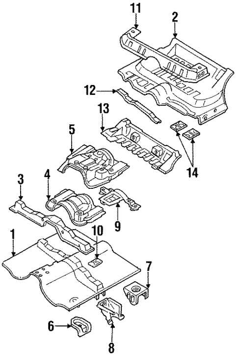Floor for 1996 Honda Passport #0