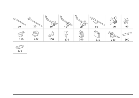 Loom Ties, Cable Mounting Parts and Grommets for 2010 Mercedes-Benz SLK300 #0