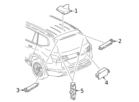 Antenna & Radio for 2025 Volkswagen Atlas Cross Sport #0