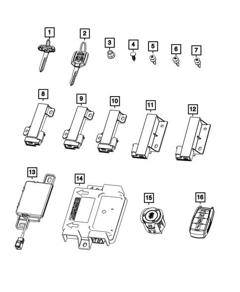 Keys, Modules and Engine Controllers for 2026 Ram 2500 #0