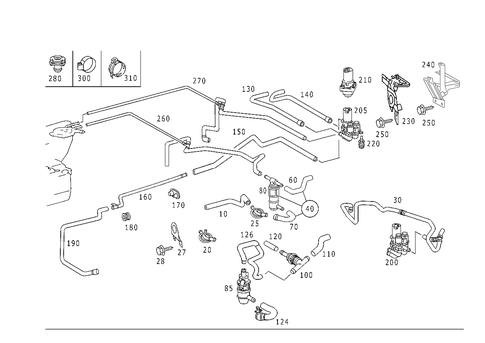 Heating Water Lines for Auxiliary Heater or Heater Booster for 2001 Mercedes-Benz S55 AMG #0