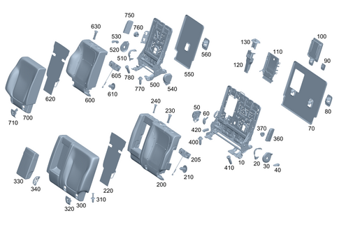 Folding Rear Backrest for 2025 Mercedes-Benz G580 #0