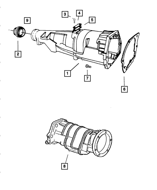 5003231AA - Automatic Transmission 4 Speed: Transmission Rear Case for Mopar Image image