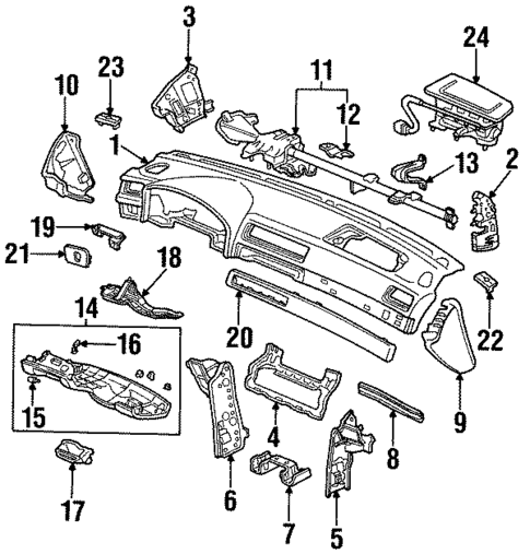 Instrument Panel for 1998 Acura CL #0