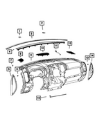 6RP71ZDMAB - Interior Trim: Cowl Top Cap for Ram: 2500, 3500 Image