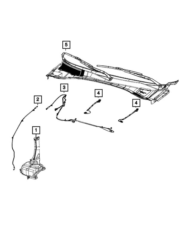 68217041AC - Electrical: Windshield Washer Nozzle for Mopar Image