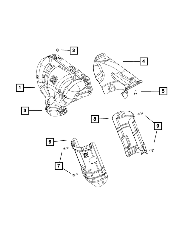 68271573AA - Exhaust: Exhaust Shield for Mopar Image