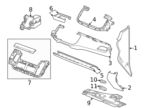 Instrument Panel Components for 2022 Chevrolet Tahoe #0