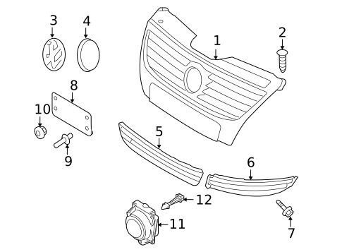 Grille & Components for 2009 Volkswagen CC #0