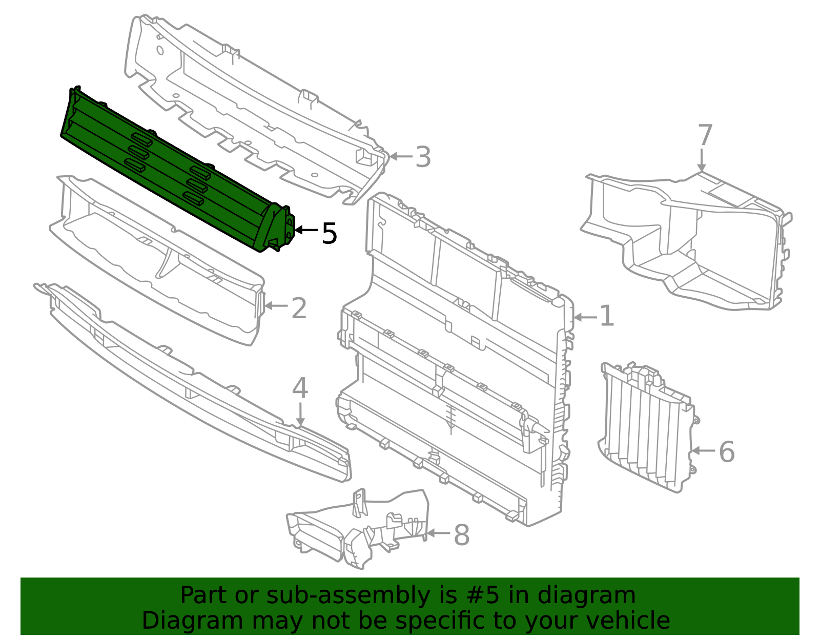 Genuine OEM Radiator Shutter Assembly Part# 523123502 Fits 2023 Land ...
