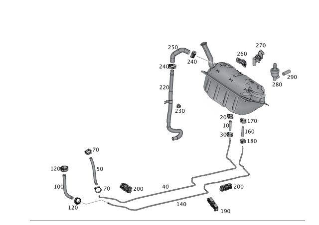 172476012664 - : Fuel Hose for Mercedes-Benz Image