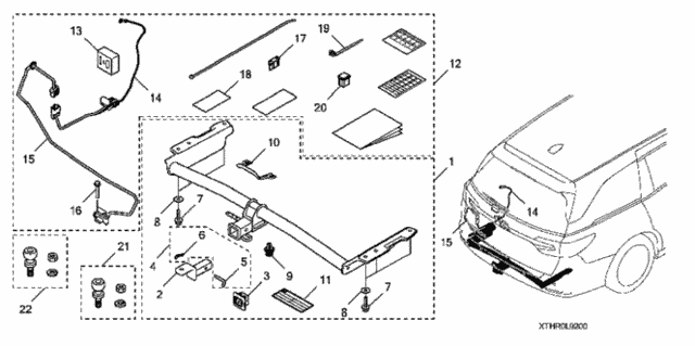 Trailer Hitch - Wire Harness - Hitch Ball for 2019 Honda Odyssey #0