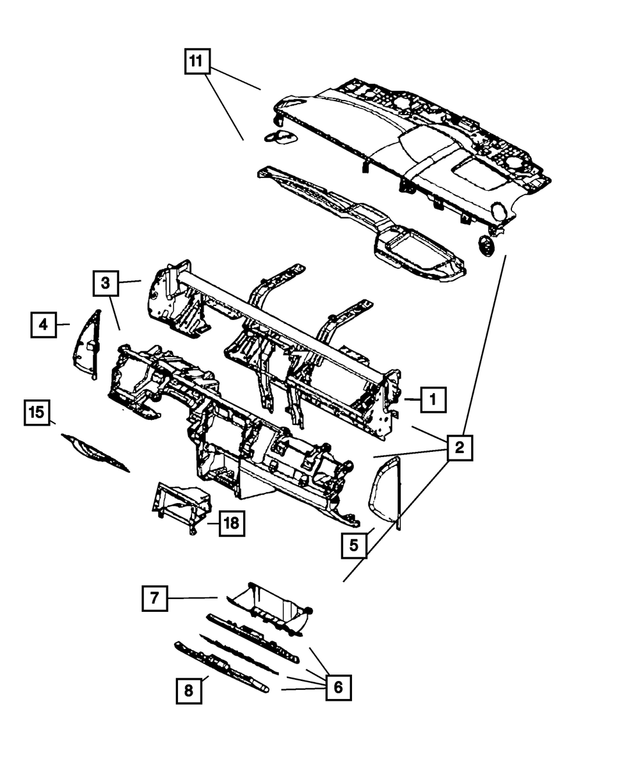 1FH931DBAE - Interior Trim: Instrument Panel Panel for Mopar Image