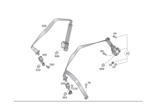 Rear Seat Seat Belt for 2016 Mercedes-Benz GLE550e #0