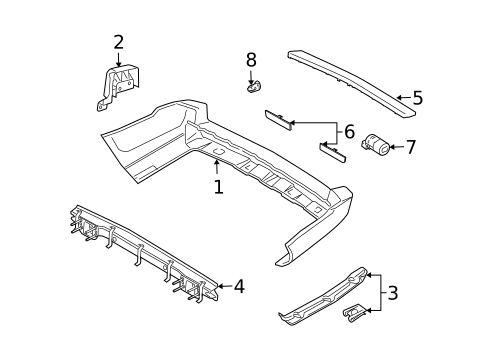 Bumper & Components - Rear for 2003 Land Rover Range Rover #0
