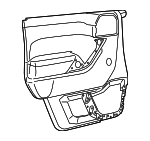 5LT431XRAB - Body: Door Trim Panel for Jeep: Wrangler, Wrangler JK Image