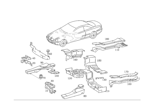Cable Covering & Cable Ducts for 2002 Mercedes-Benz CL55 AMG #0