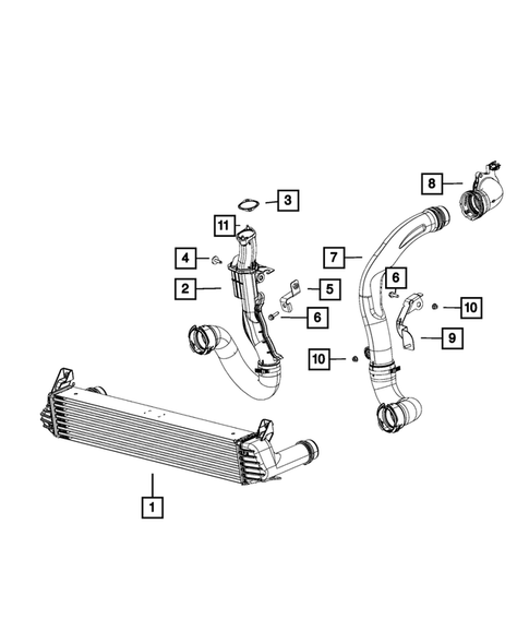 Radiator and Related Parts; Charge Air Cooler for 2016 Jeep Cherokee #3