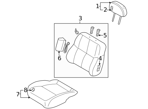 Front Seat Components for 2001 Mazda 626 #0