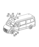 68013420AA - Instrument Panel and Radios and Consoles: Antenna for Dodge: Sprinter 2500, Sprinter 3500 Image