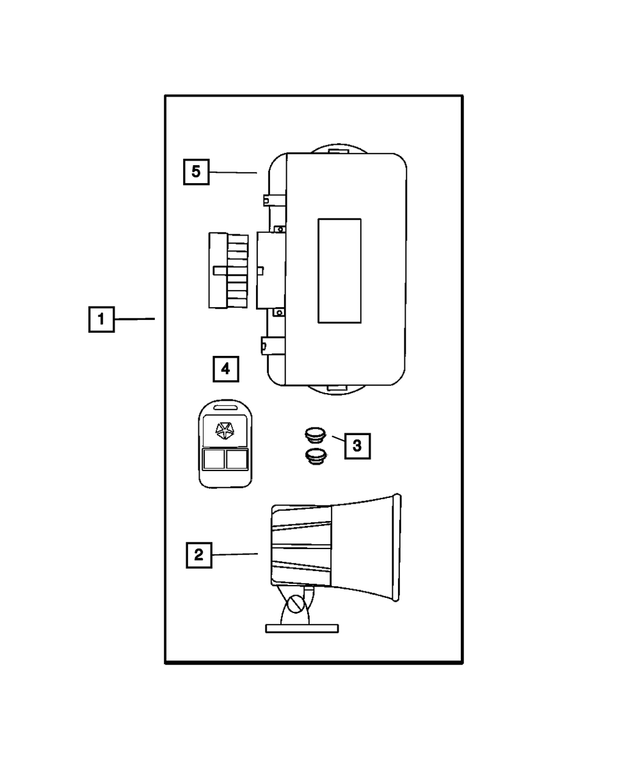 5012164AA - Mopar Accessories - Component Parts: Security Alarm Module for Mopar Image