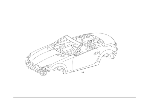 Body Shell for 2010 Mercedes-Benz SLK300 #0
