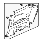 83730T3LA01ZA - Body: Interior Quarter Panel Trim Panel for Honda: Accord Image