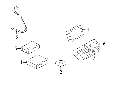 Navigation System Components for 2010 INFINITI M45 #0