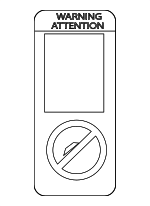 BAC501730 - Body: Air Bag Label for Land Rover: Defender 110, Defender 130, Defender 90, Discovery, Discovery Sport, LR2, LR3, LR4, Range Rover, Range Rover Evoque, Range Rover Sport, Range Rover Velar Image