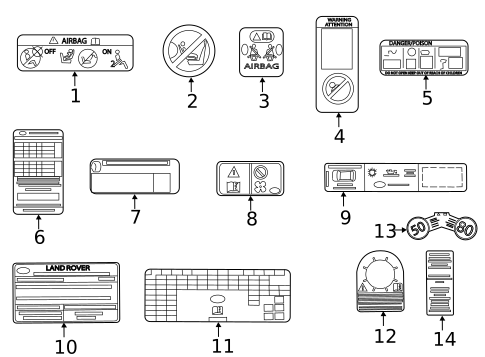 Labels for 2009 Land Rover LR2 #0