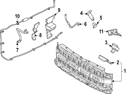 Grille & Components for 2025 Ford F-150 #0