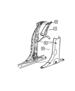 TW28TL2AG - Interior Trim: B Pillar Upper Trim Panel, Right for Mopar Image