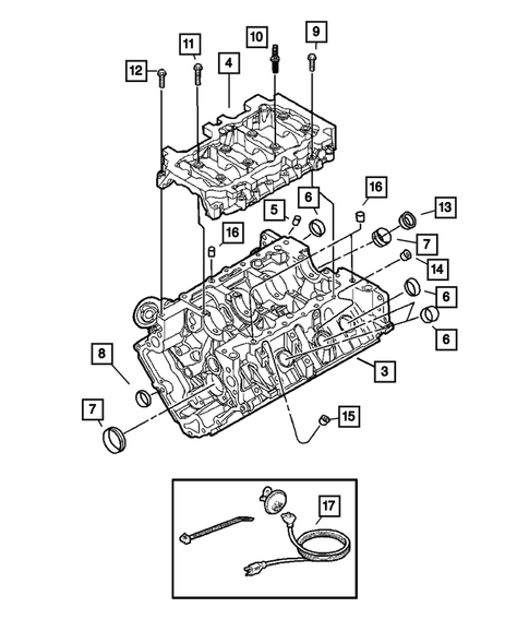 Cylinder Block for 2005 Dodge Dakota #0