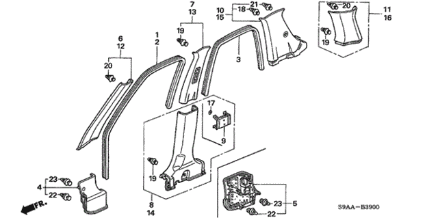 Pillar Garnish for 2006 Honda CR-V #0